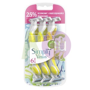 Gillette Simply Venus3 eldobható borotva 6db Sárga 52141574