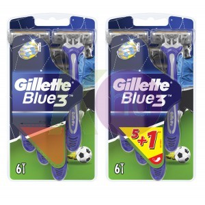 Gillette Blue3 eldobható borotva 5+1db Football 2016 52141586