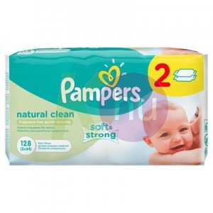 Pampers Törlőkendő Naturally Clean 2*64-es 52141730