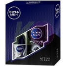 Nivea 16 kar.csom MEN Black golyós 50ml + Active Clean tus 250ml 52645919